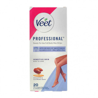 نوار موبر بدن ویت / Veet مناسب برای پوست حساس 20 برگی فرانسوی اصلی