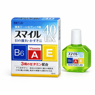 قطره چشمی ویتامینه لاین اسمایل مدل 40 EX | رفع خستگی چشم، حاوی ویتامین A، E و B6