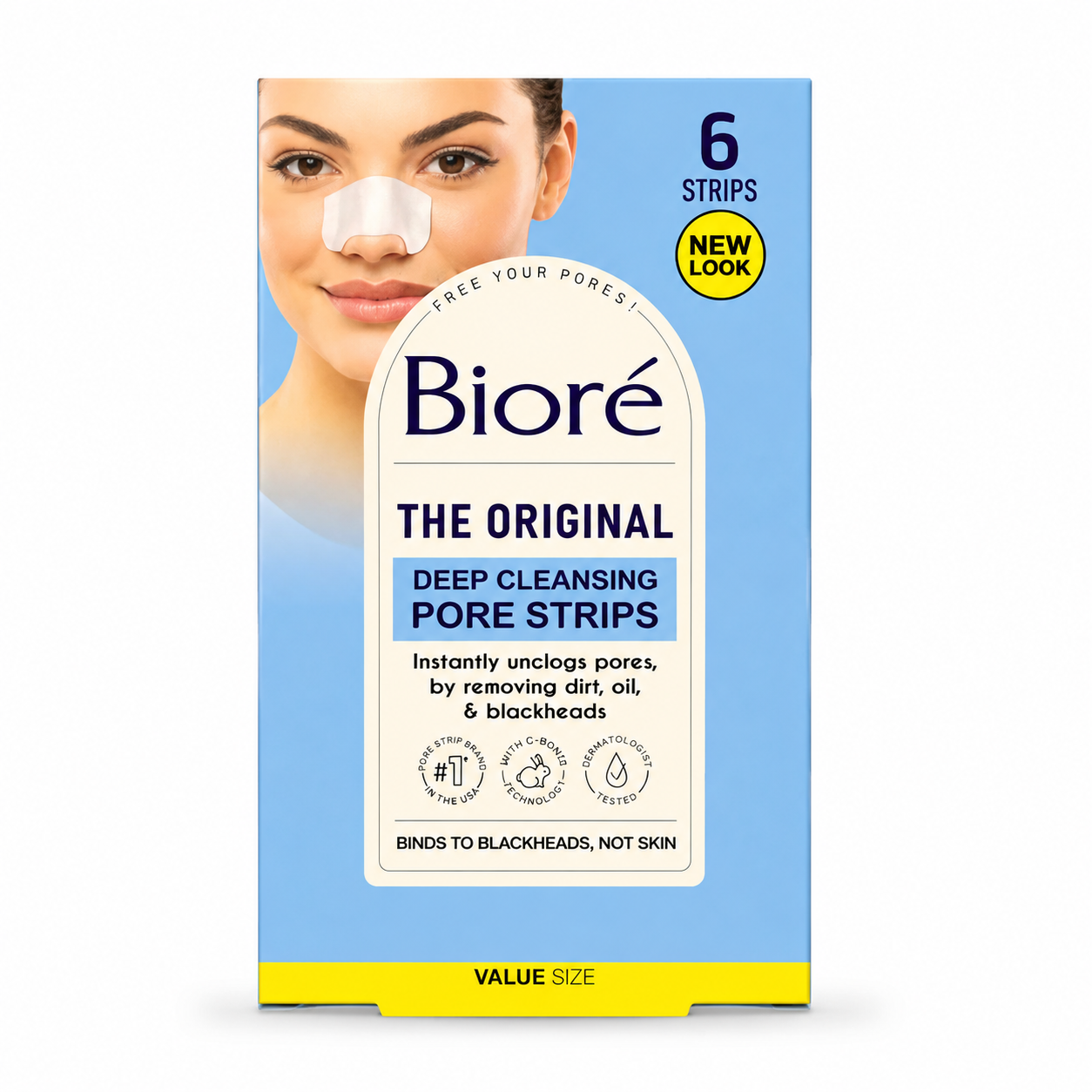 چسب بینی بیور Bioré The Original مدل Deep Cleansing Pore Strips – بسته 6 عددی
