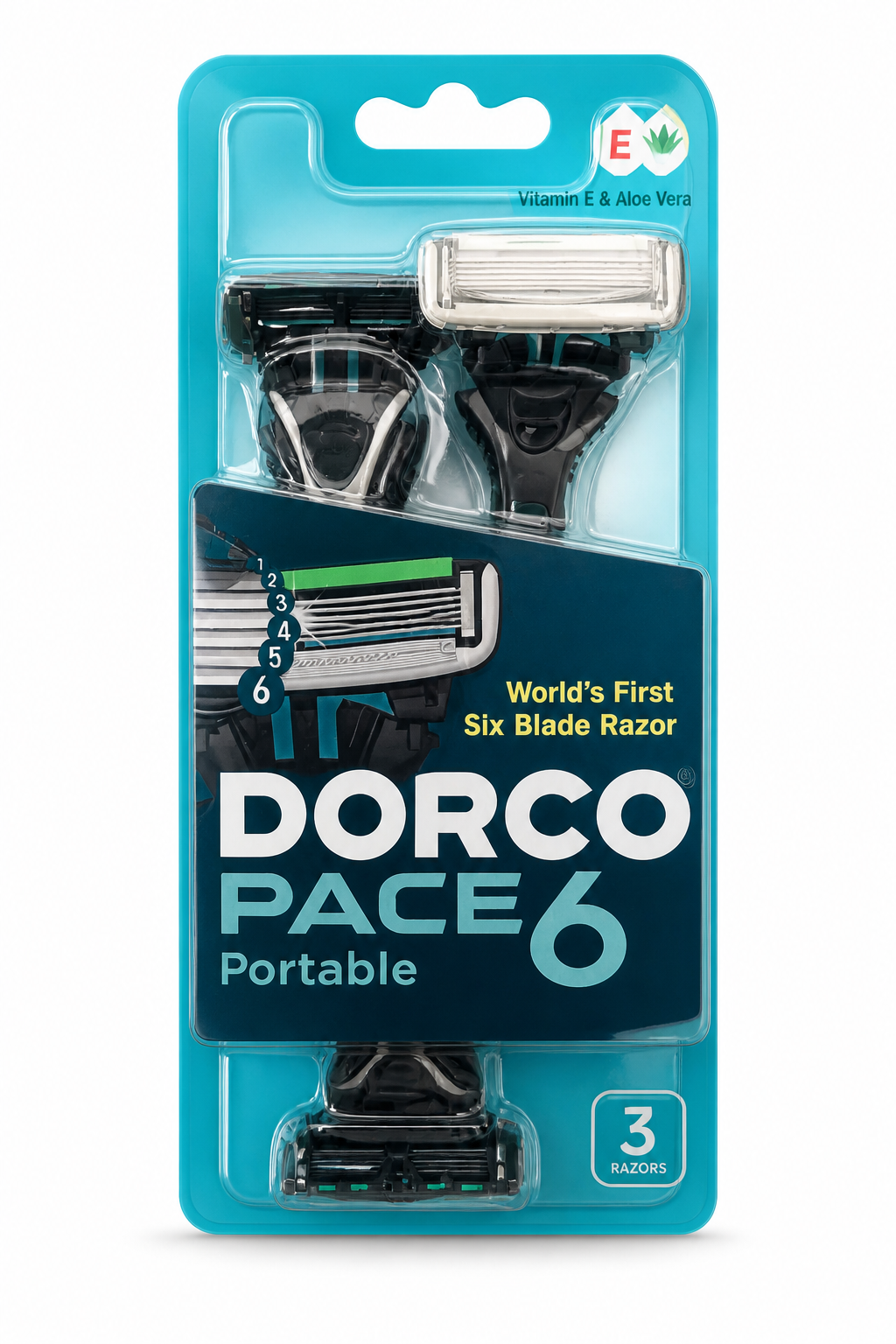 خودتراش ۶ لبه دورکو مدل Pace 6 Portable بسته ۳ عددی