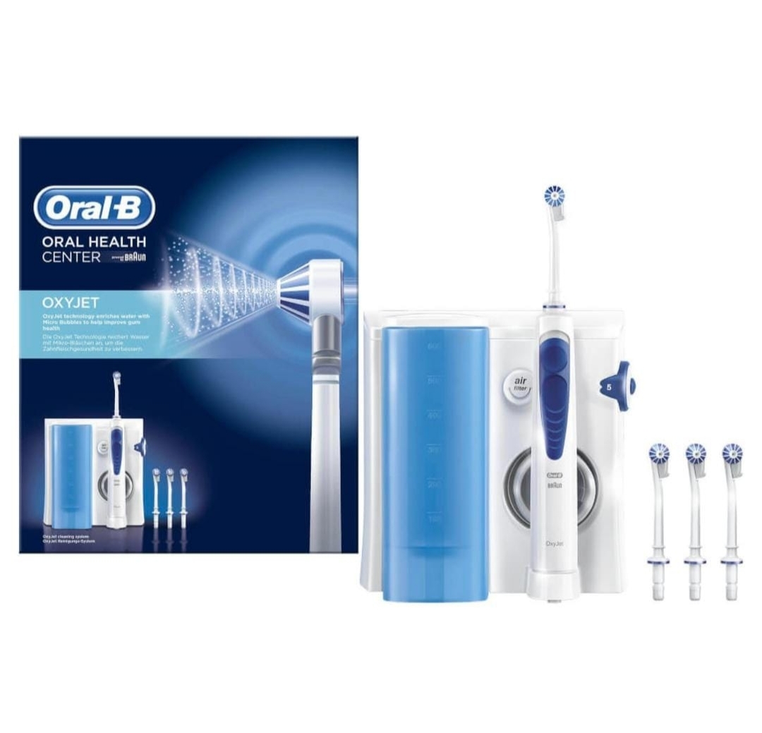 دستگاه واترجت و شست‌وشوی دهان و دندان اورال بی براون مدل OxyJet (همراه با ۴ سری)